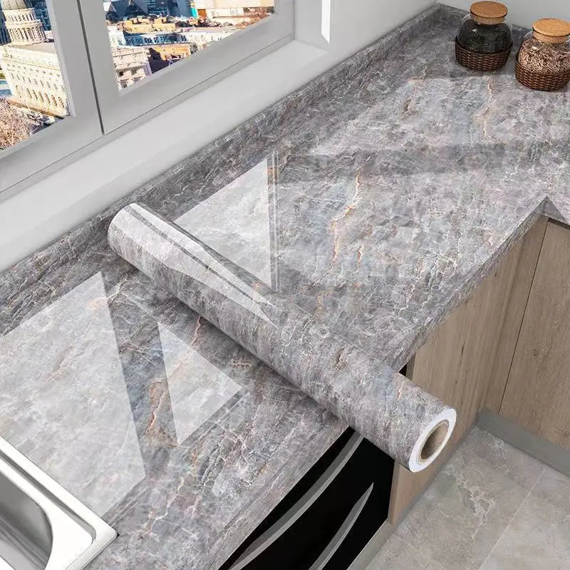 Waterproo&Moisture-Proof  Wallpaper Countertop Self-Adhesiv Cabinet Renovation Tile Marble Sticker
