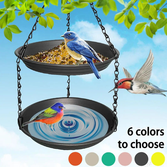 Kesoto Hanging Bird Feeder - Double Plate Large Capacity