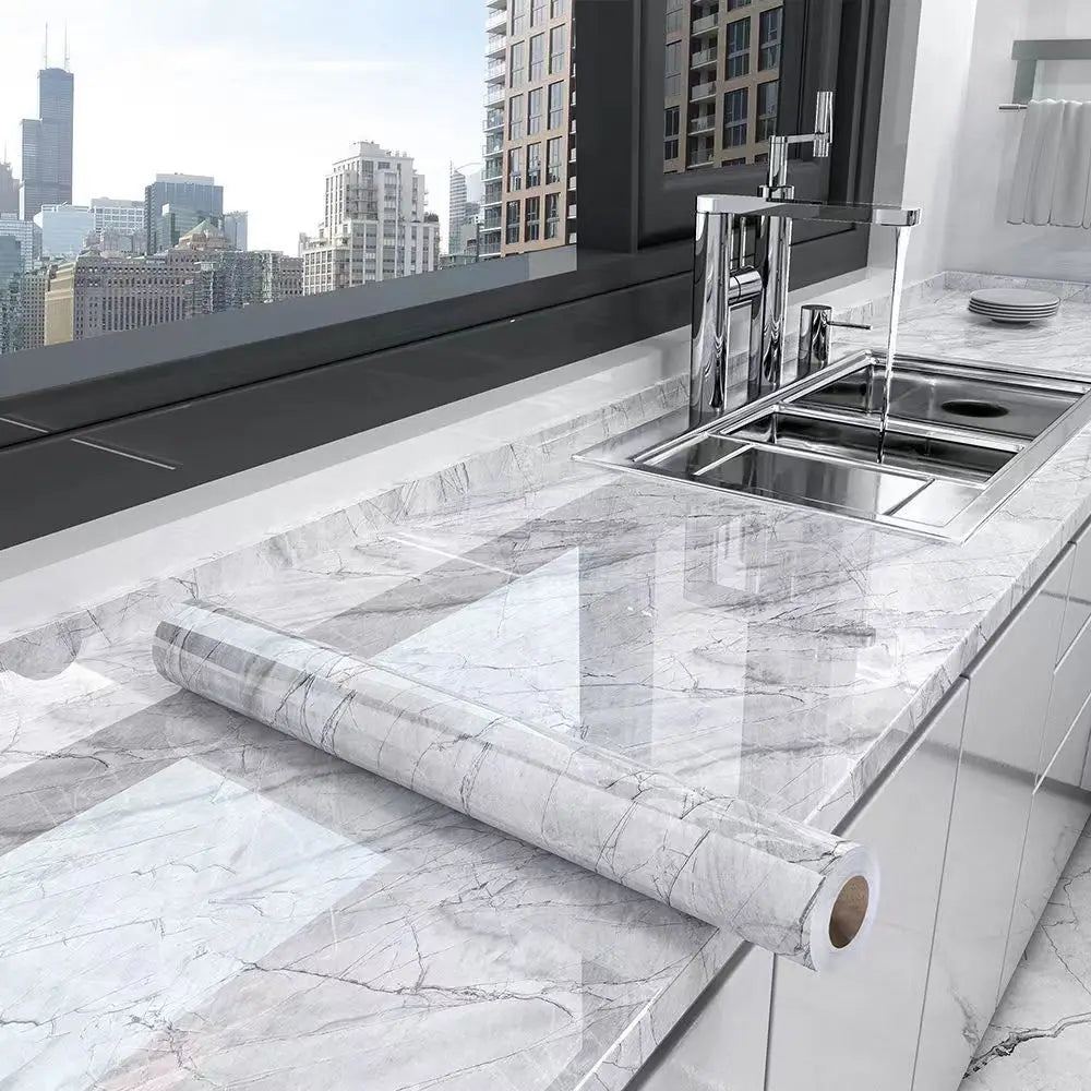 Waterproo&Moisture-Proof  Wallpaper Countertop Self-Adhesiv Cabinet Renovation Tile Marble Sticker