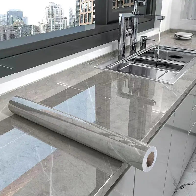 Waterproo&Moisture-Proof  Wallpaper Countertop Self-Adhesiv Cabinet Renovation Tile Marble Sticker
