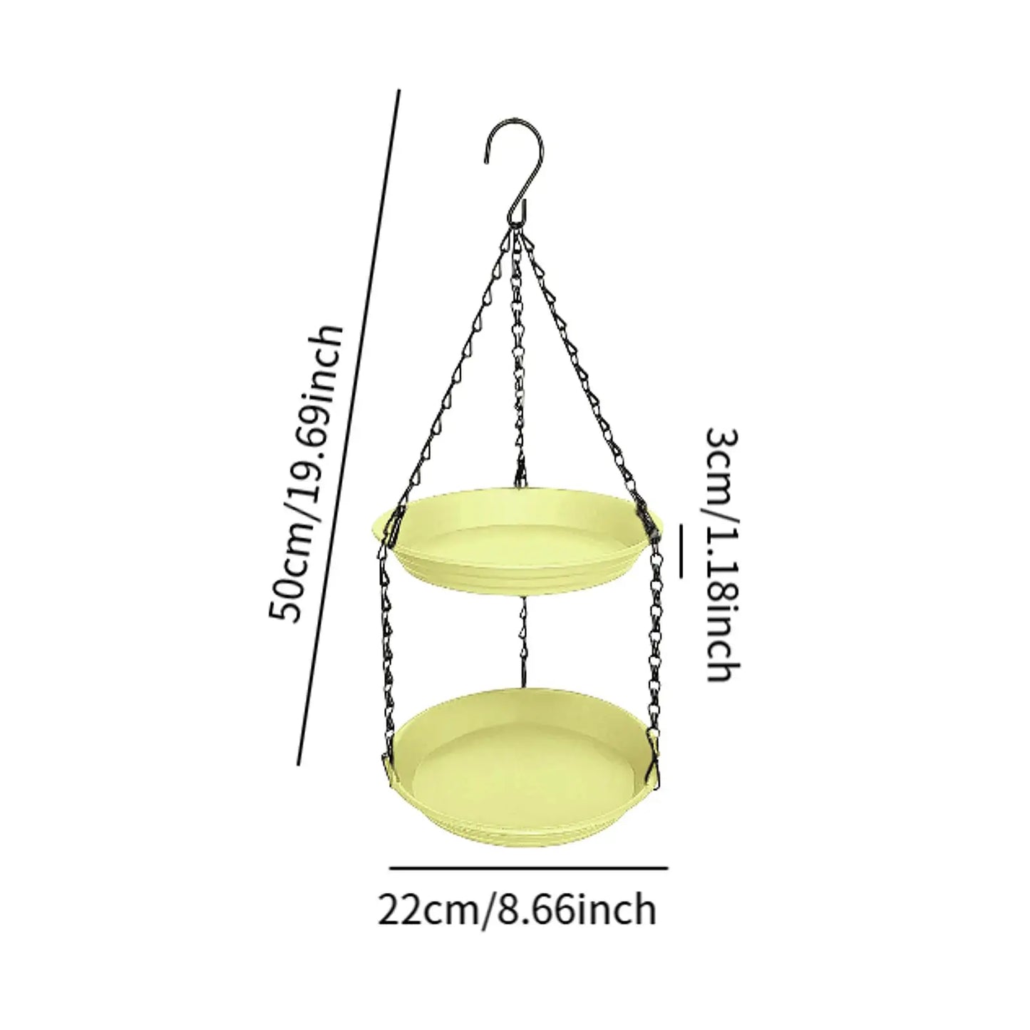Kesoto Hanging Bird Feeder - Double Plate Large Capacity