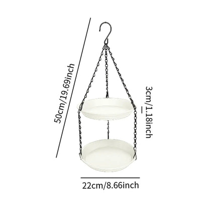 Kesoto Hanging Bird Feeder - Double Plate Large Capacity