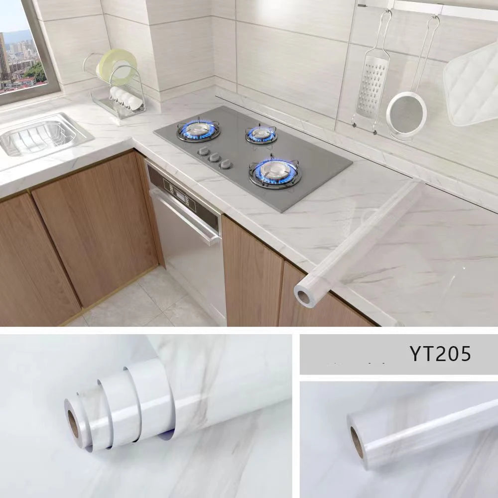 Waterproo&Moisture-Proof  Wallpaper Countertop Self-Adhesiv Cabinet Renovation Tile Marble Sticker