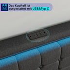 WoodenAura LED Bed Frame with Storage WoodenAura