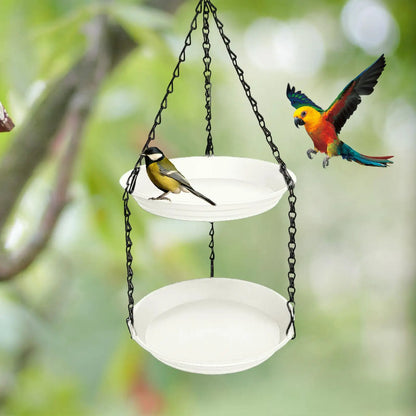Kesoto Hanging Bird Feeder - Double Plate Large Capacity