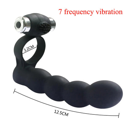 Hollow Silicone Strapon Dildo Vibrator for Men Gay Extender
