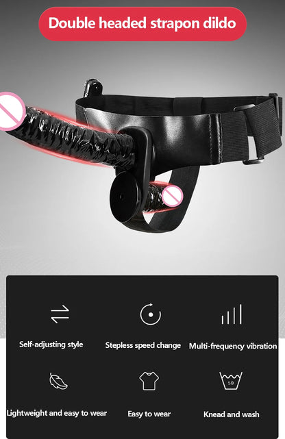 Double Dildo Vibrator G Spot Stimulator Strap On Realistic Dildos Female Masturbator Vibrator