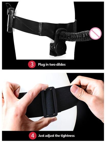 Double Dildo Vibrator G Spot Stimulator Strap On Realistic Dildos Female Masturbator Vibrator