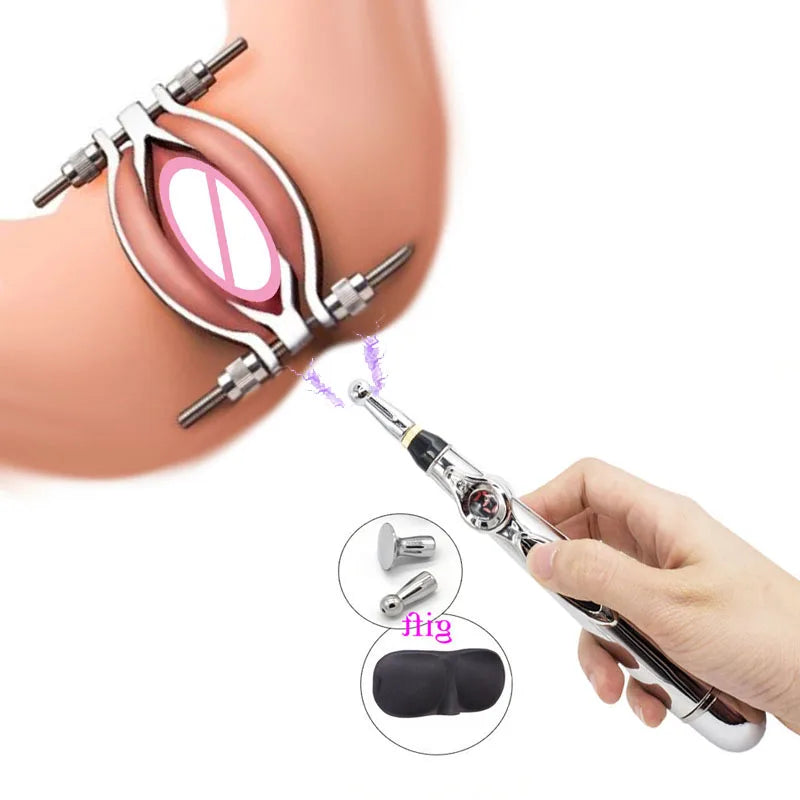 Electric Shock Vagina Pen Labia Clips Nipple Clamp   Sex Toys