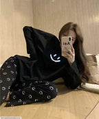 Cotton Jersey Lounge Wear Set - Black Printed 2 Piece Sleepwear The Max Mall