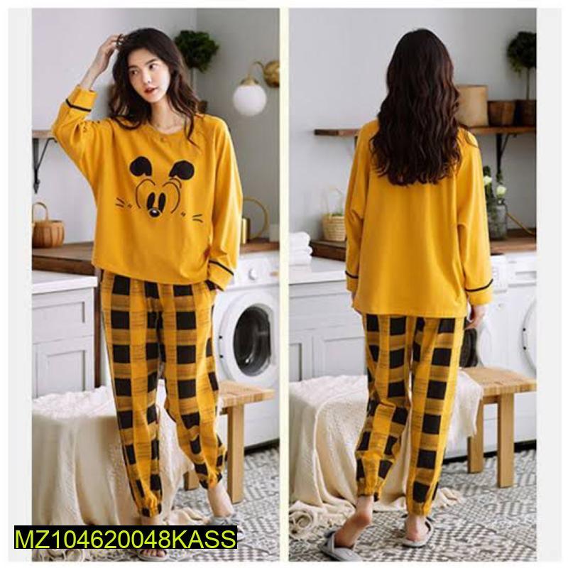 Cotton Jersey Sleep Set - Yellow (2 Piece)