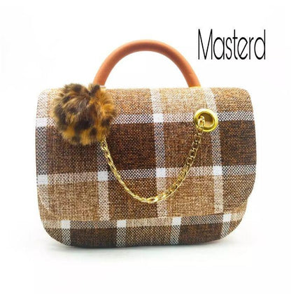 Girl's Jute Textured Natural Shoulder Bag