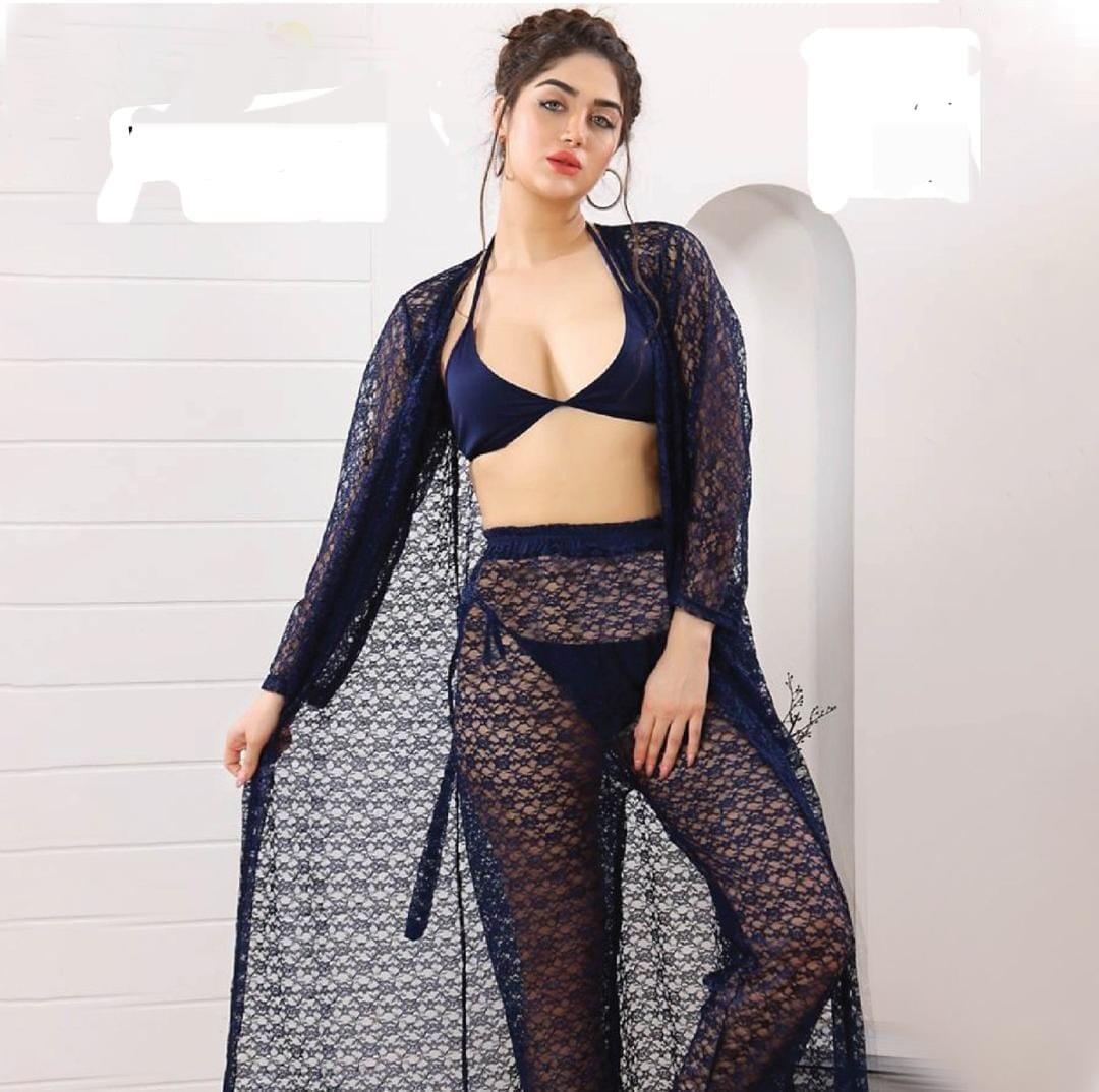 Comfortable and Lightweight Fishnet - Soft Net Fabric in Blue