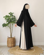 Black Georgette Classic Abaya with Stoller - Women's The Max Mall