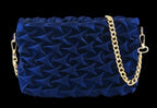 Women's Blue Glitter Textured Shoulder Bag The Max Mall