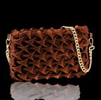 Women's Blue Glitter Textured Shoulder Bag The Max Mall