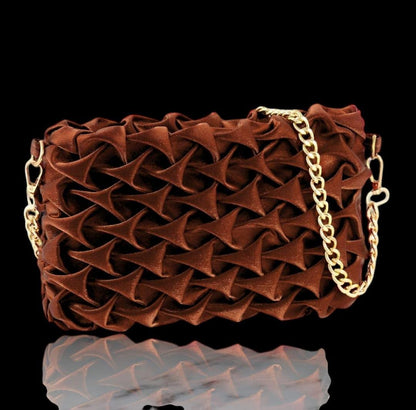 Women's Blue Glitter Textured Shoulder Bag