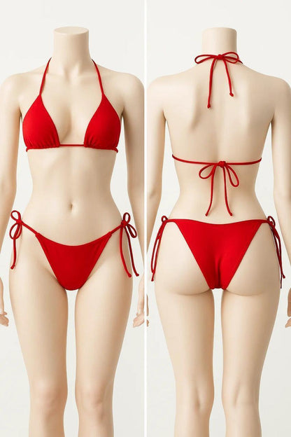 Black Lycra Bikini Set - Comfortable & Breathable Free Size