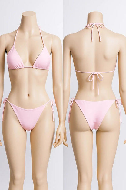 Black Lycra Bikini Set - Comfortable & Breathable Free Size