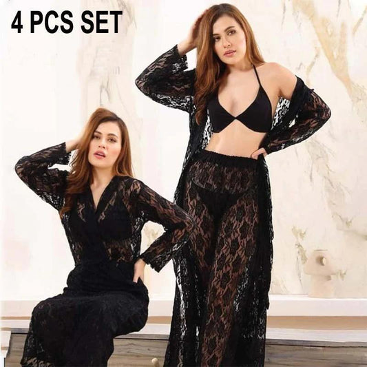 Comfortable and Lightweight Fishnet - Soft Net Fabric in Blue