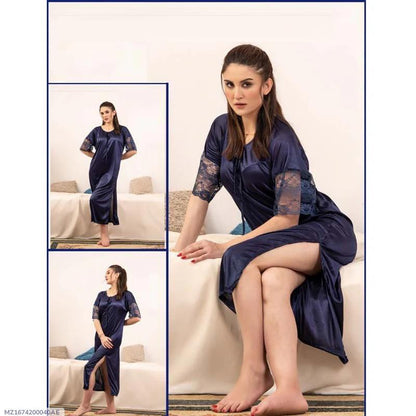 Comfortable and Lightweight Black Jersey Nightwear Set