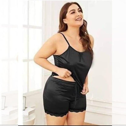 2 Piece Camiset Set - Inner + Short  Jersey Nightwear
