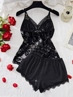 2 Piece Net Camisole - Comfortable Lightweight Black Lingerie Set The Max Mall