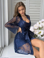 Luxurious  Silk Nightwear Set - Net Gown + Silk Inner The Max Mall