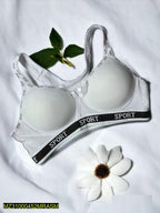 Women's Half Padded Sports Bra - Nylon Underwired Sizes 36-42 The Max Mall