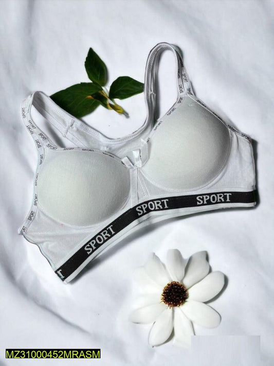 Women's Half Padded Sports Bra - Nylon Underwired Sizes 36-42