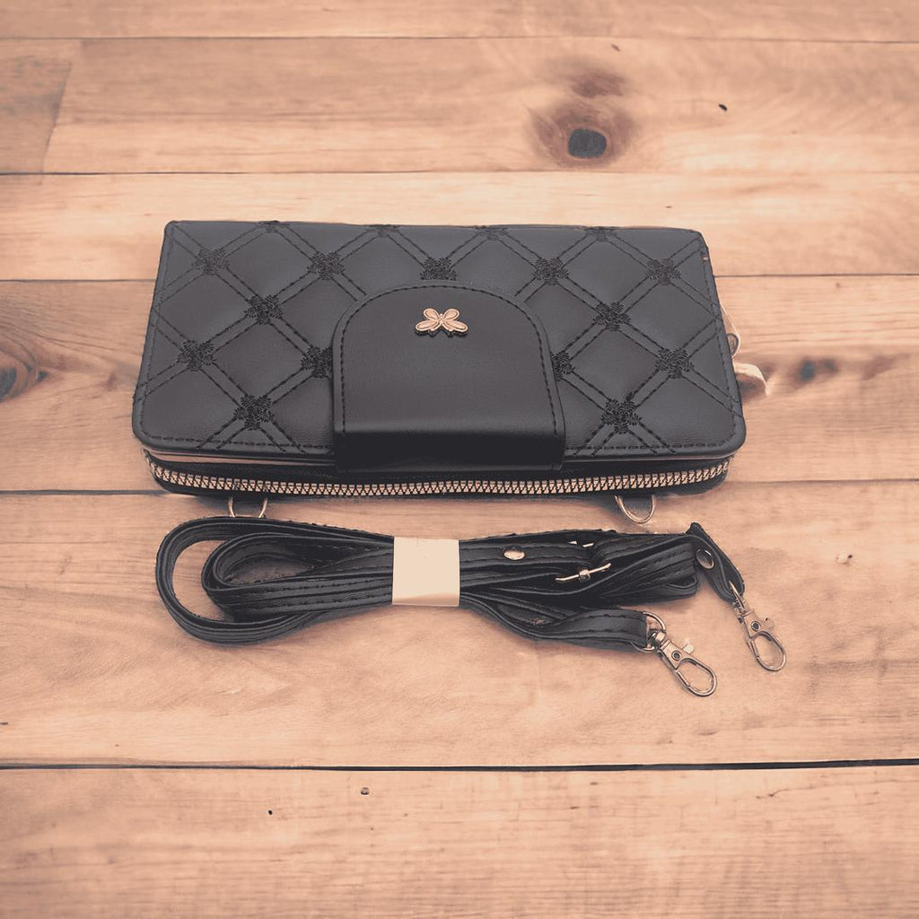 Women's PU Leather Embroidered Clutch Crossbody The Max Mall