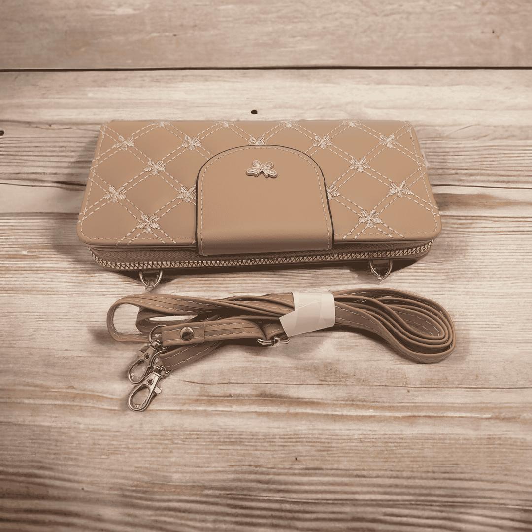 Women's PU Leather Embroidered Clutch Crossbody