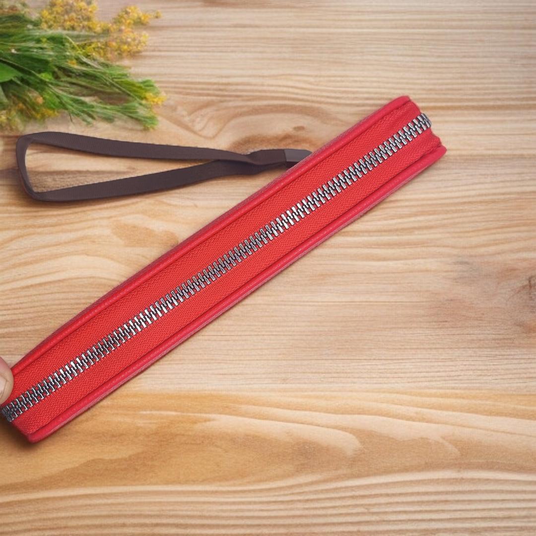 Women's Red PU Leather Plain Formal