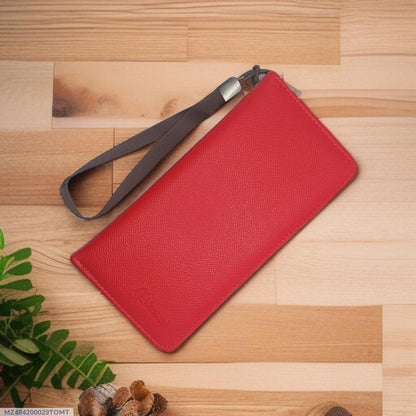 Women's Red PU Leather Plain Formal