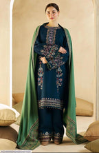 Blue Dhanak Embroidered Three Piece Set The Max Mall