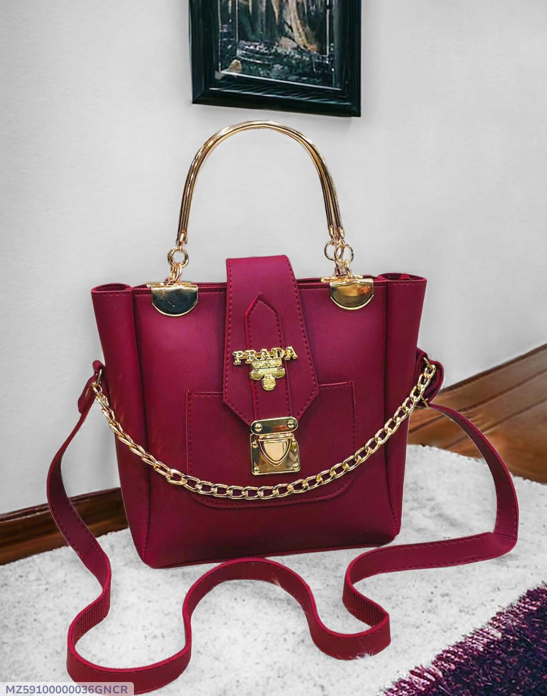 Women's Pink Rexene Plain Shoulder Bag
