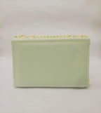 Women's Green Rexine Textured Fashionable Handbag The Max Mall