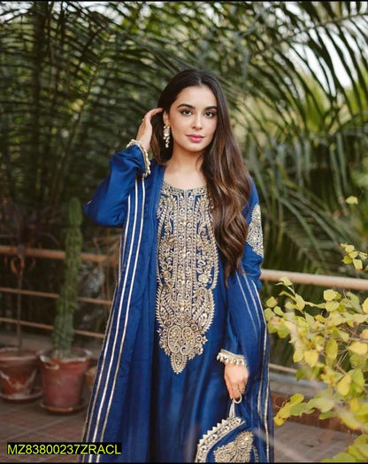 Katan Silk Heavy Embroidered Complete Set