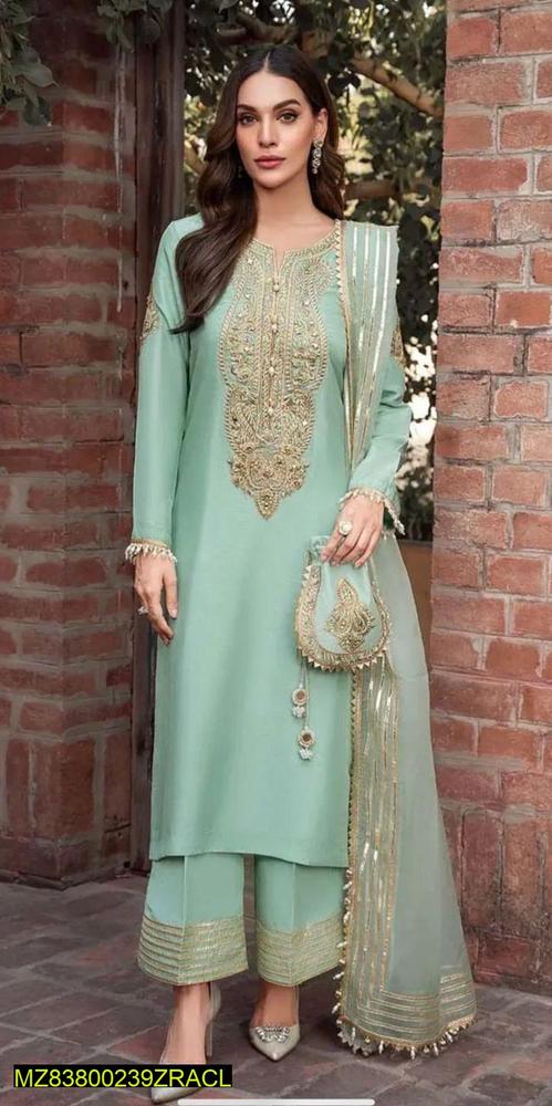 Katan Silk Heavy Embroidered Complete Set