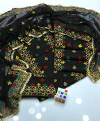 Black Cotton Lawn Zari Tilla Three Piece The Max Mall