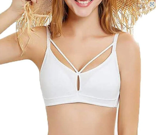 White Malai Padded Bra - Seamless A Cup Sizes 30-36
