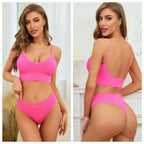 Women V-Shape Non Padded Sports Bra - Pink Jersey The Max Mall