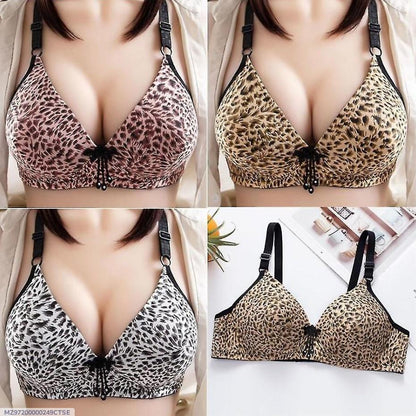 Multicolor Printed Silk Push Up Bra - Comfortable and Lightweight
