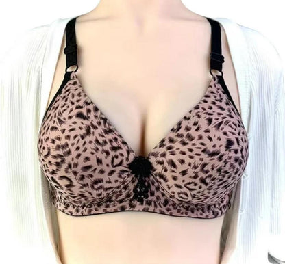 Multicolor Printed Silk Push Up Bra - Comfortable and Lightweight