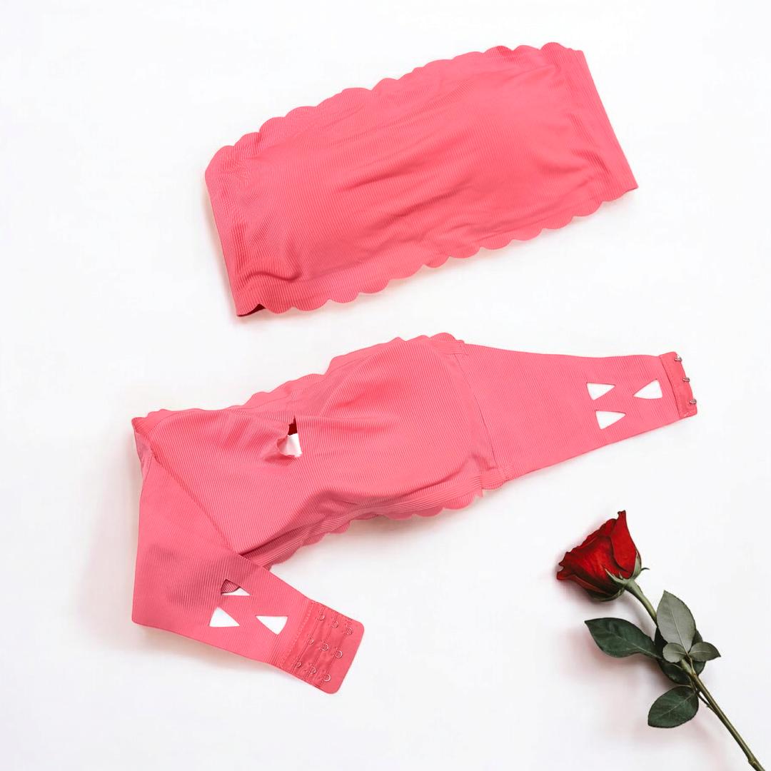 Multicolor Padded Strapless Bra - Malai Fabric A Cup