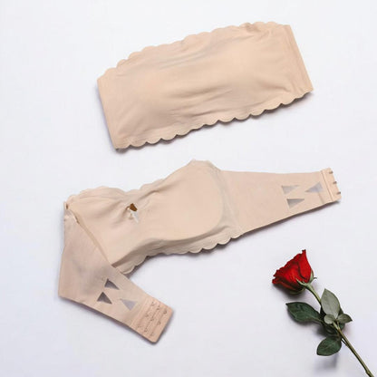 Multicolor Padded Strapless Bra - Malai Fabric A Cup