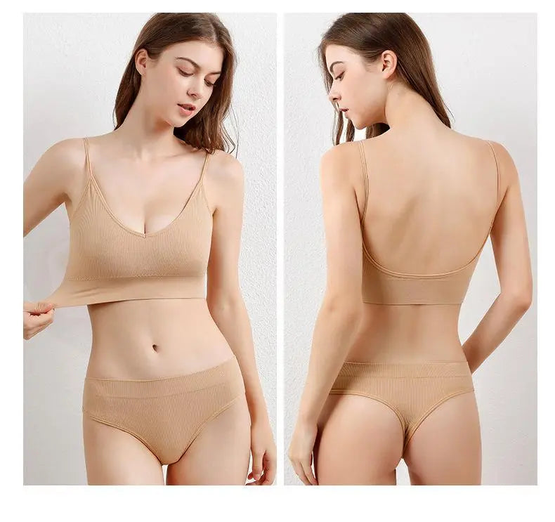 Women V-Shape Non Padded Sports Bra - Multicolor Jersey The Max Mall