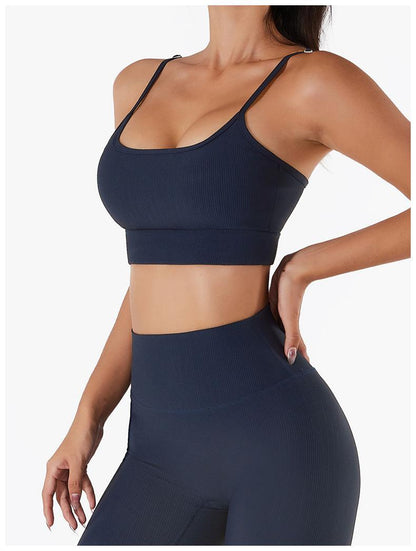 Women V-Shape Non Padded Sports Bra - Multicolor Jersey