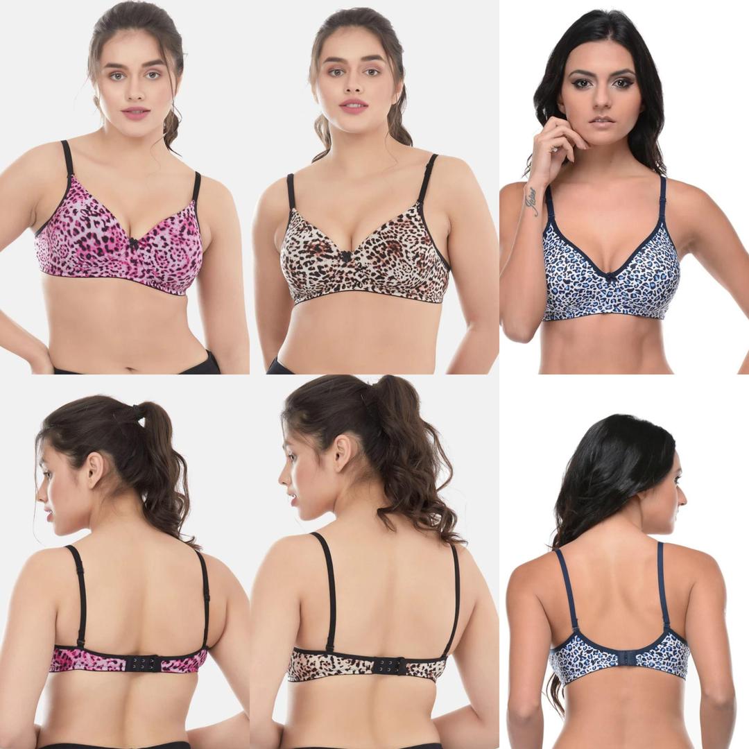 Minimizer Bra - Soft Malai Fabric with Printed Pattern