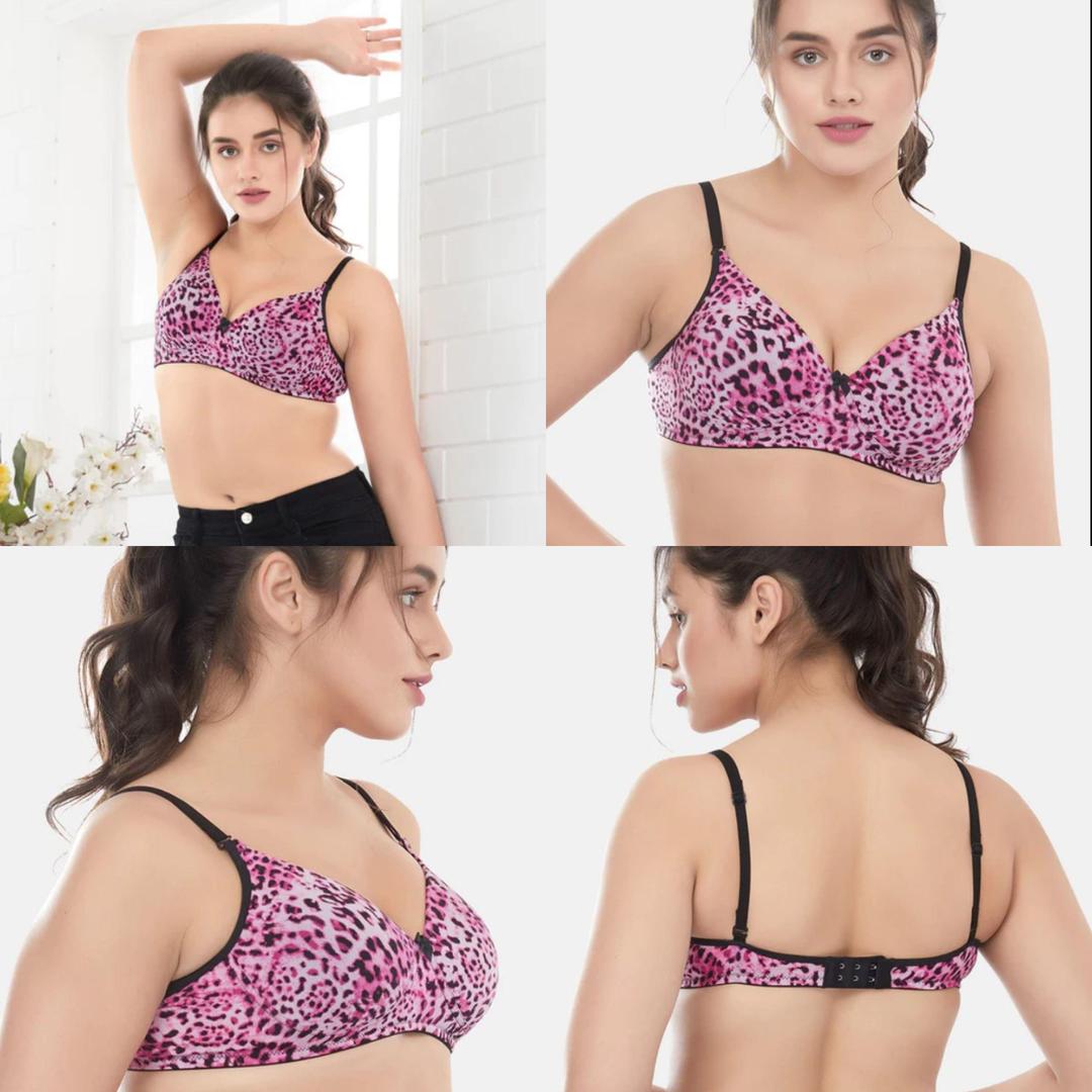 Minimizer Bra - Soft Malai Fabric with Printed Pattern